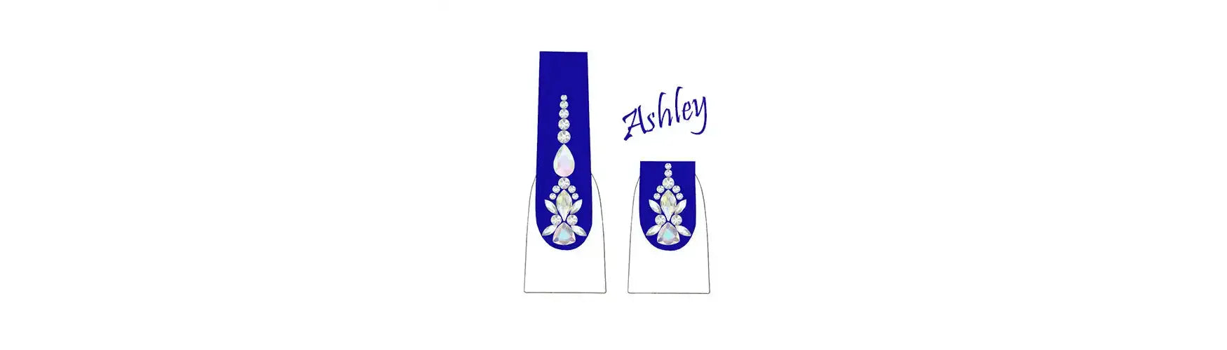 Ashley Nail Art Design With Swarovski Crystals