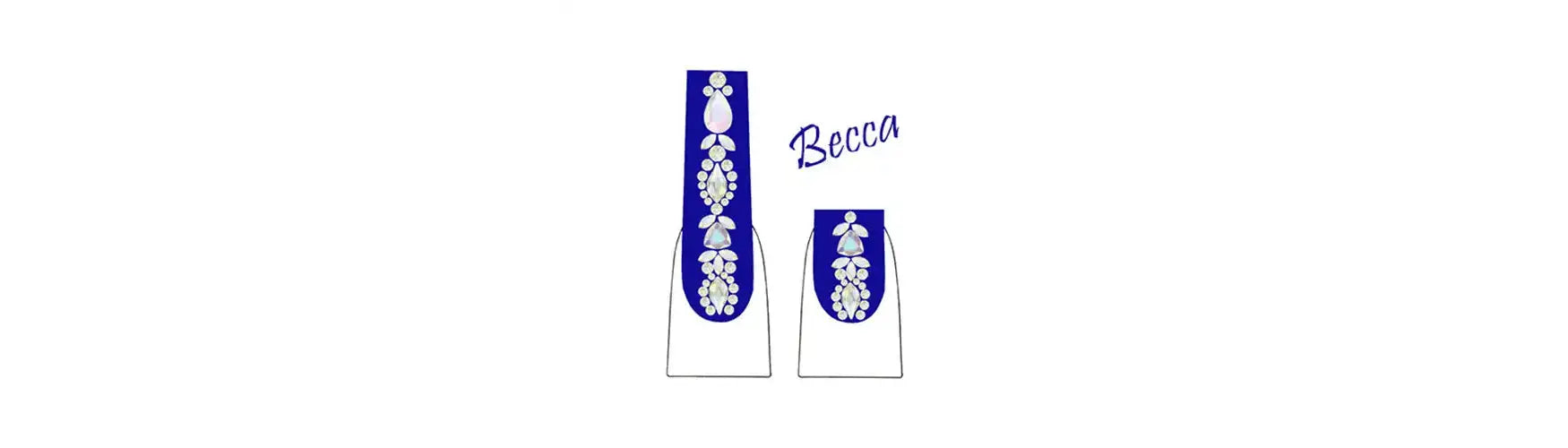Becca Nail Art Design With Serinity Crystals