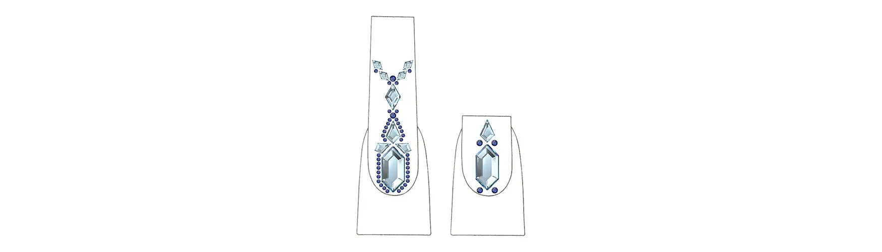 Something Borrowed, Something Bling Bridal Nail Art Design With Serinity Crystals