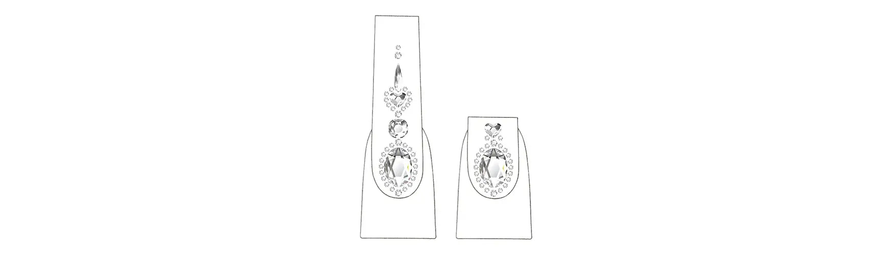 Mrs Sparkle Bridal Nail Art Design With Serinity Crystals