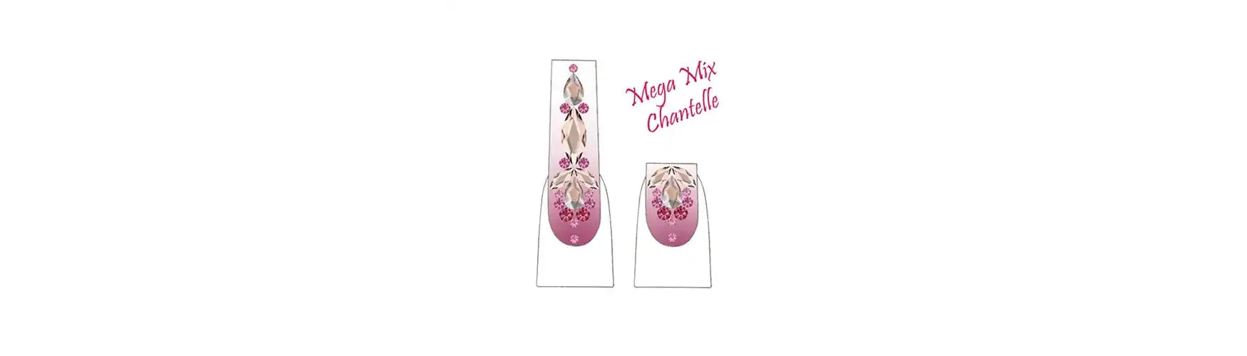 Chantelle Nail Art Design With Swarovski Crystals