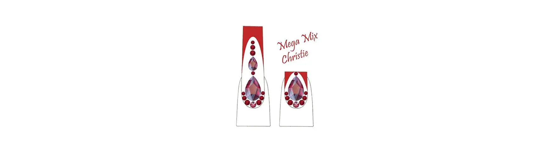 Christie Nail Art Design With Serinity Crystals
