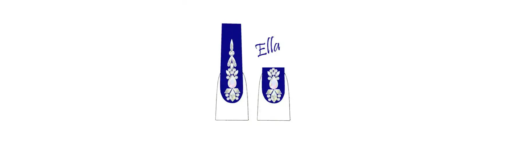 Ella Nail Art Design With Swarovski Crystals