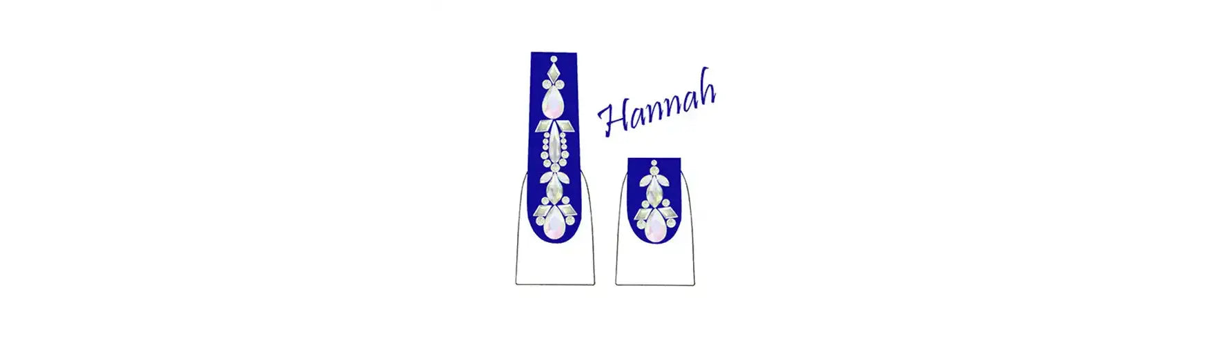 Hannah Nail Art Design With Swarovski Crystals