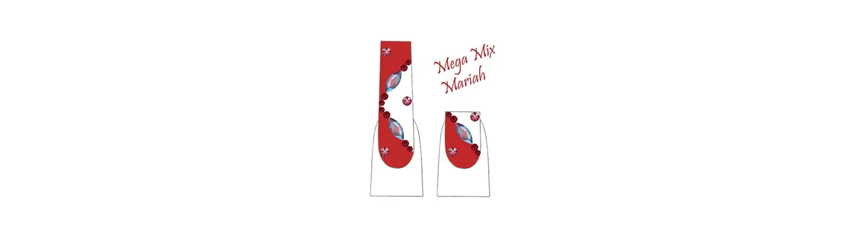 Mariah Nail Art Design With Swarovski Crystals