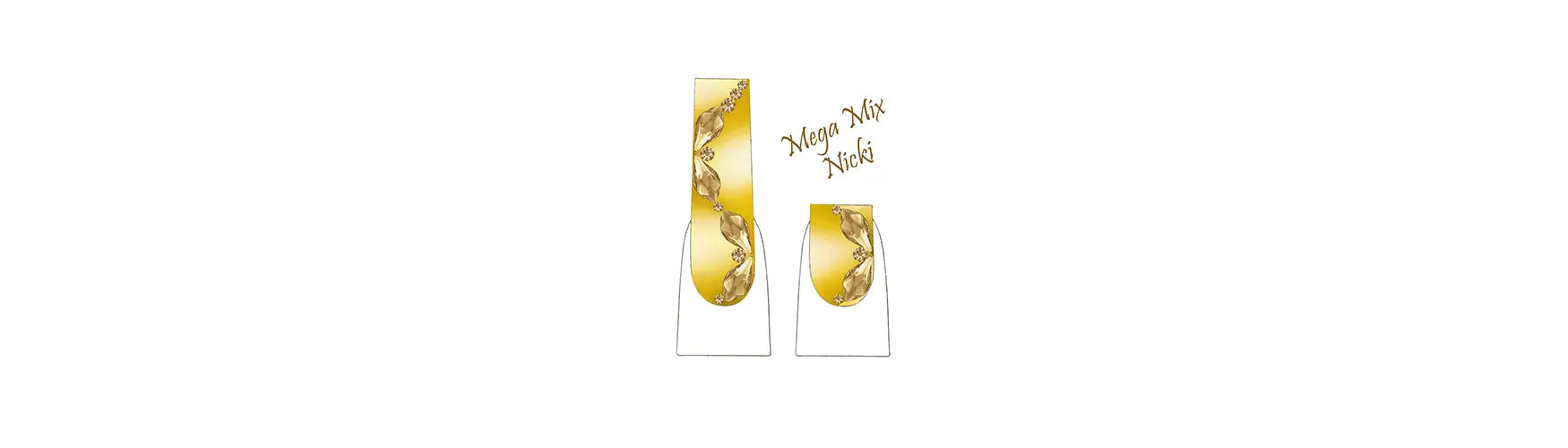 Nicki Nail Art Design Swarovski Crystals