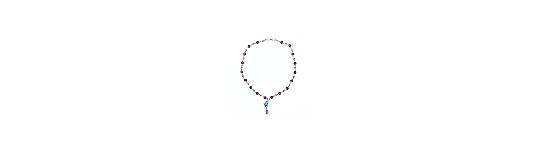 Serinity Purple Beaded Star Necklace