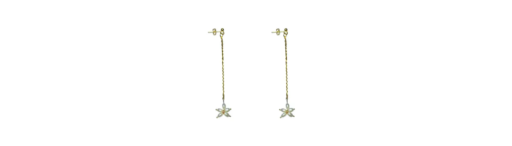 Swarovski Pearls Flower Chain Drop Earrings Jewellery Project
