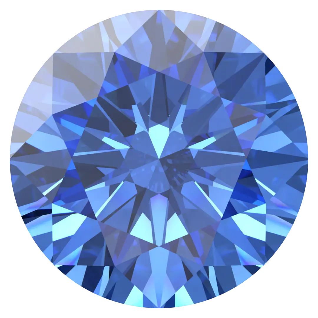 Swarovski Zirconia Round Pure Brilliance Cut Arctic Blue