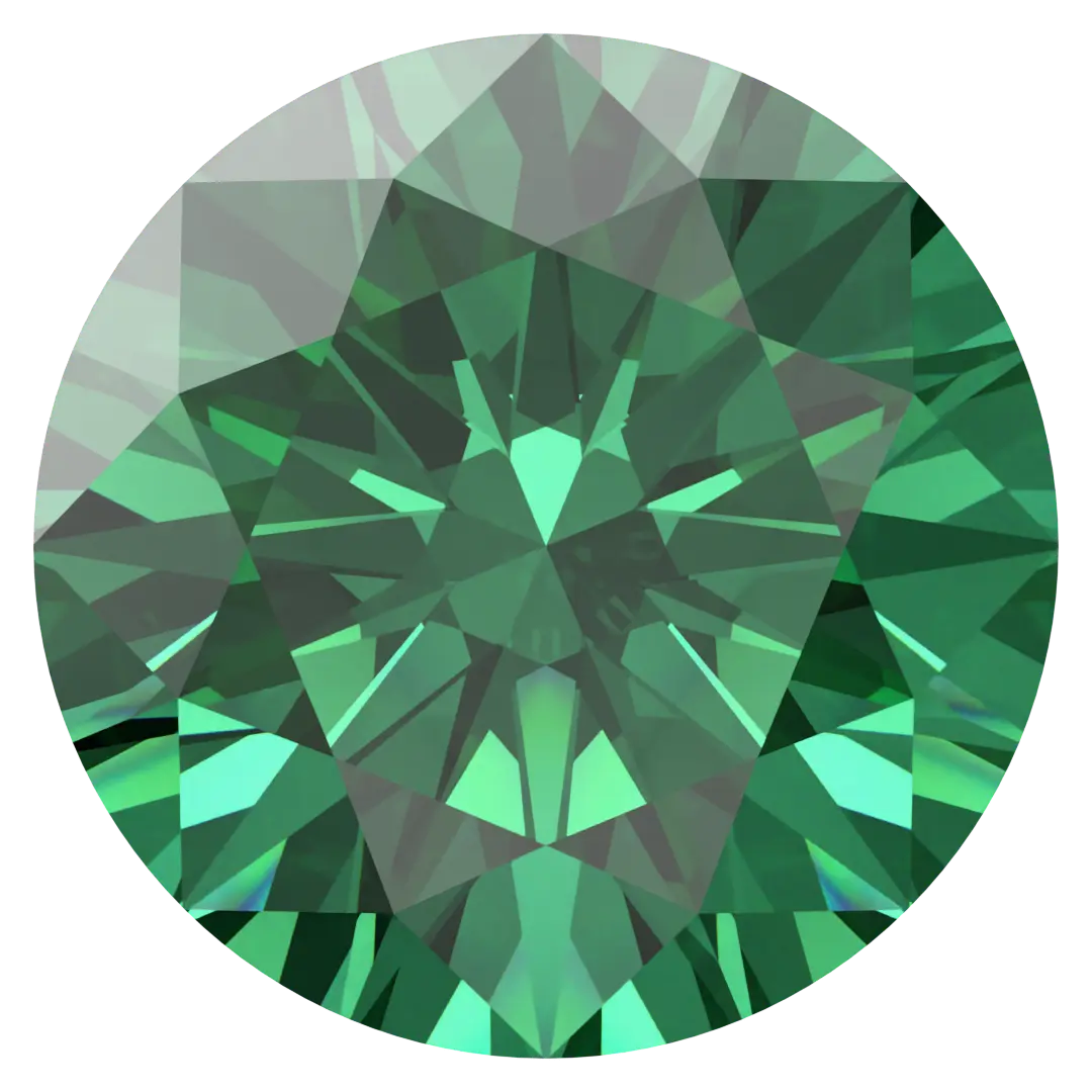 Swarovski Zirconia Round Pure Brilliance Cut Green