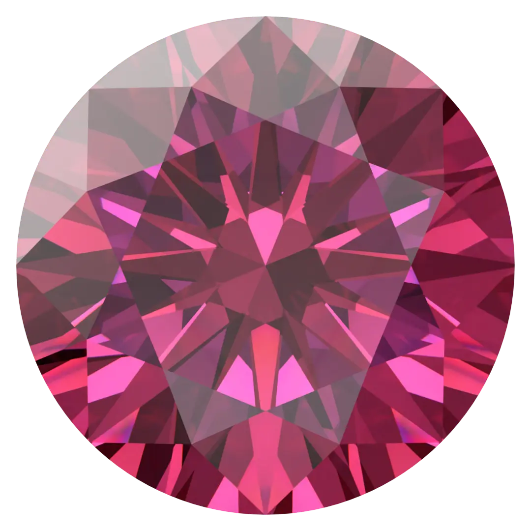 Swarovski Zirconia Round Pure Brilliance Cut Red Dark