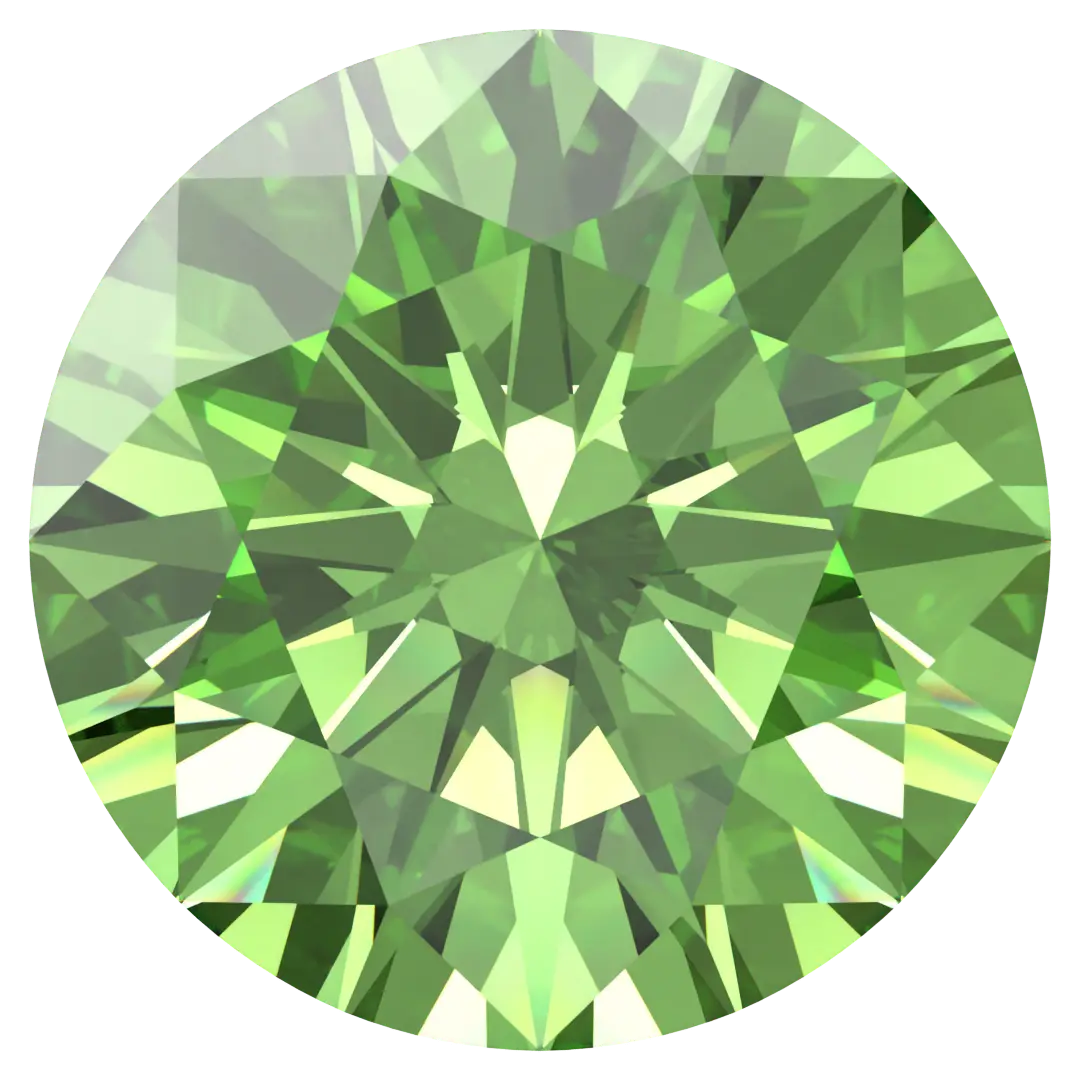 Swarovski Zirconia Round Pure Brilliance Cut Spring Green