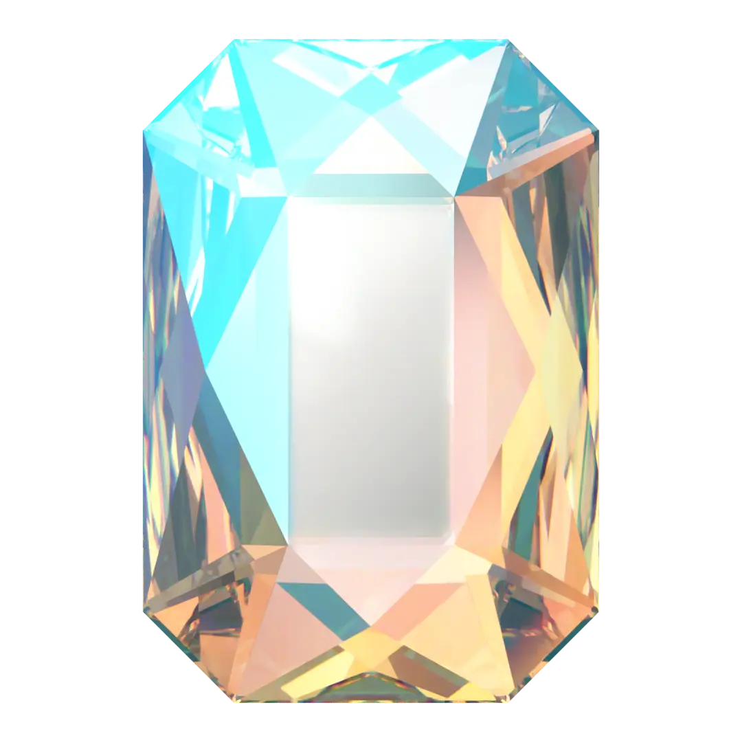 Serinity Flat Back Crystals Non Hotfix Emerald Cut (2602) Crystal Shimmer