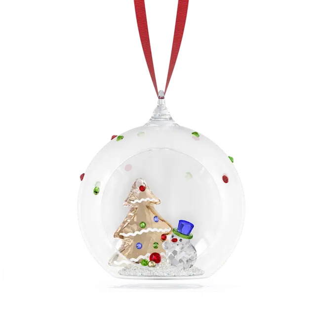 Swarovski Holiday Cheers Tree and Snowman Ball Ornament
