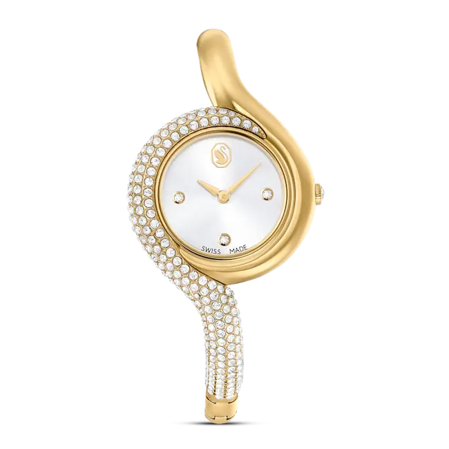 Swarovski Dextera Asymmetric Watch Swiss Made Metal Bracelet Gold-Tone