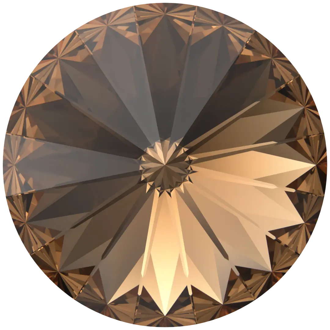 Serinity Chatons Round Stones Rivoli (1122) Light Smoked Topaz