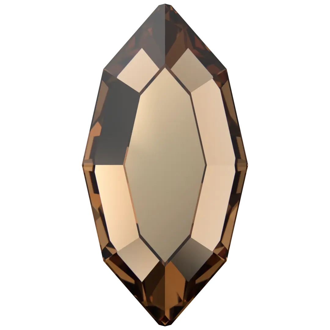 Serinity Flat Back Crystals Non Hotfix Navette (2200) Light Smoked Topaz