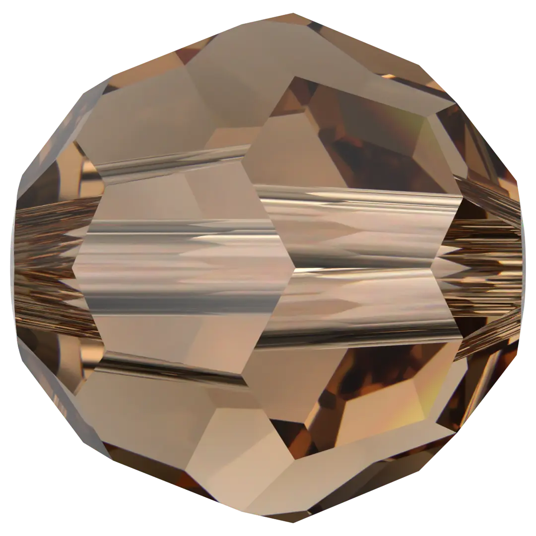 Serinity Crystal Beads Round (5000) Light Smoked Topaz