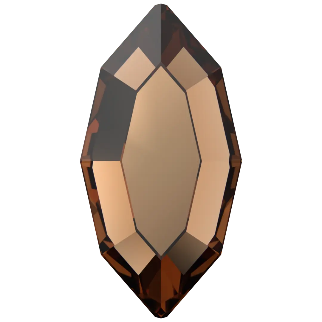 Serinity Hotfix Flat Back Crystals Navette (2200) Smoked Topaz