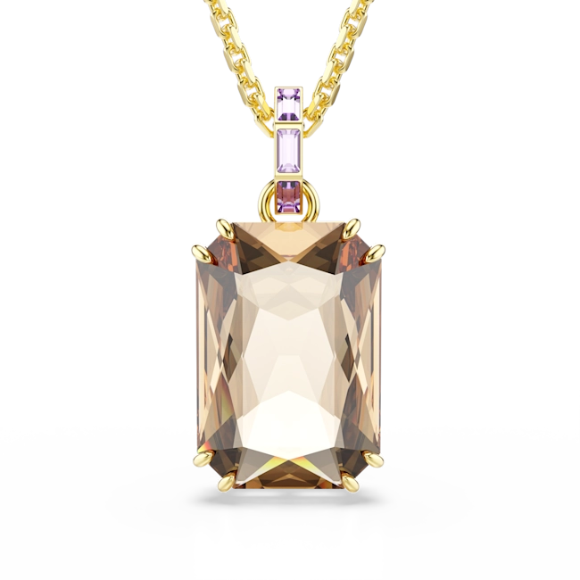 Swarovski Millenia Pendant Octagon Cut Caramel Gold-tone plated
