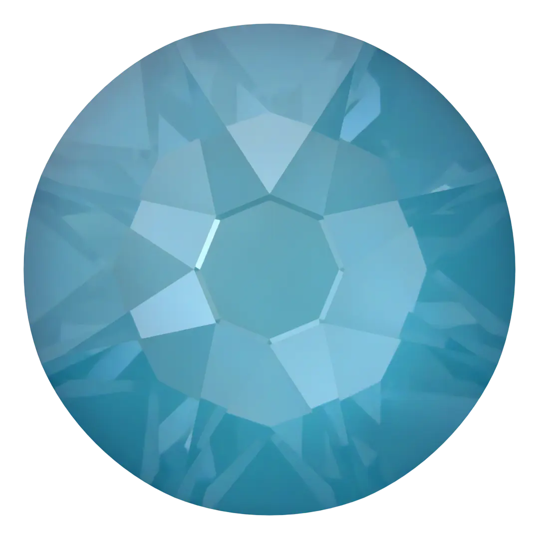 Serinity Flat Back Crystals Non Hotfix (2000, 2058 & 2088) Crystal Teal Ignite UNFOILED