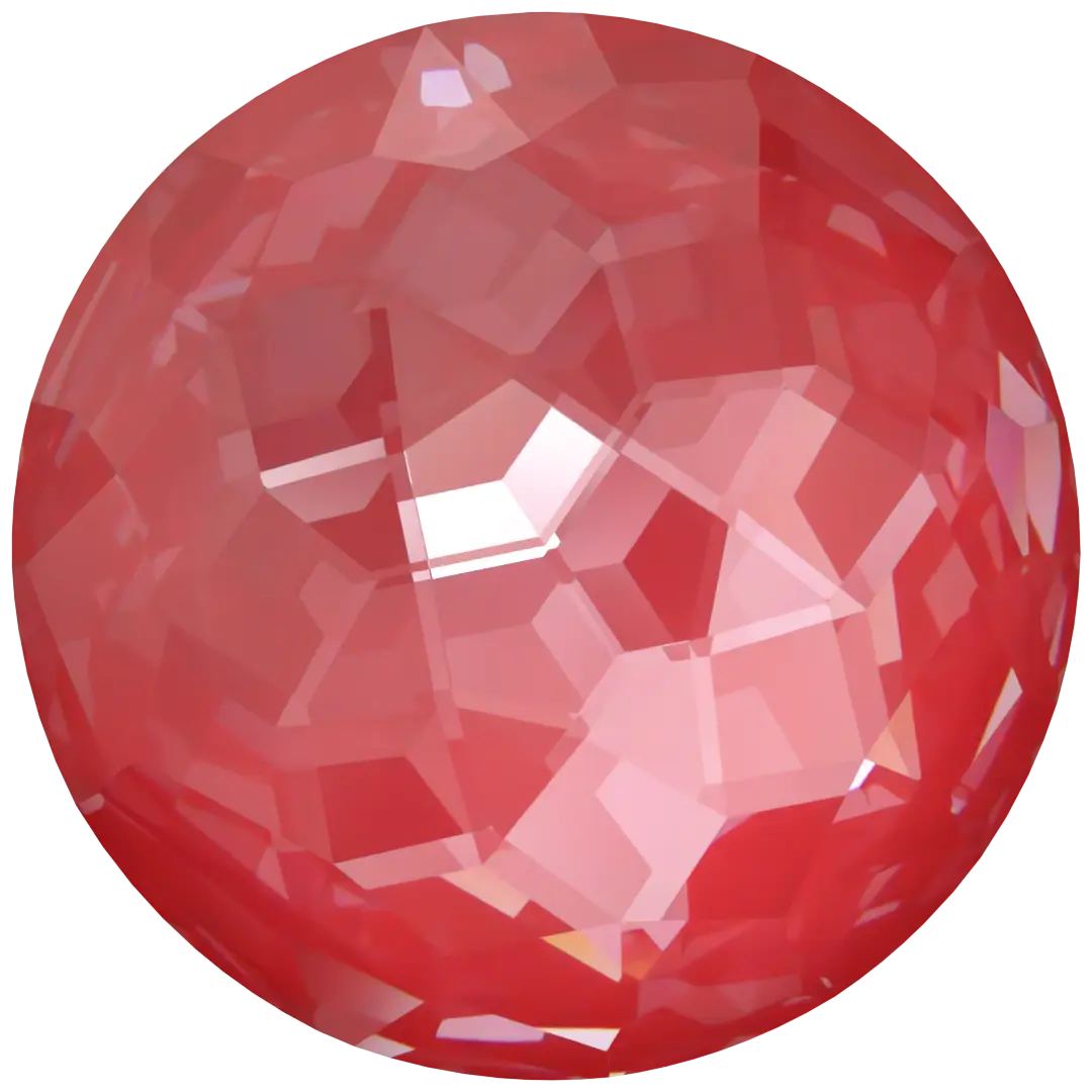 Serinity Chatons Round Stones Thin (1383) Crystal Poppy Red Ignite UNFOILED