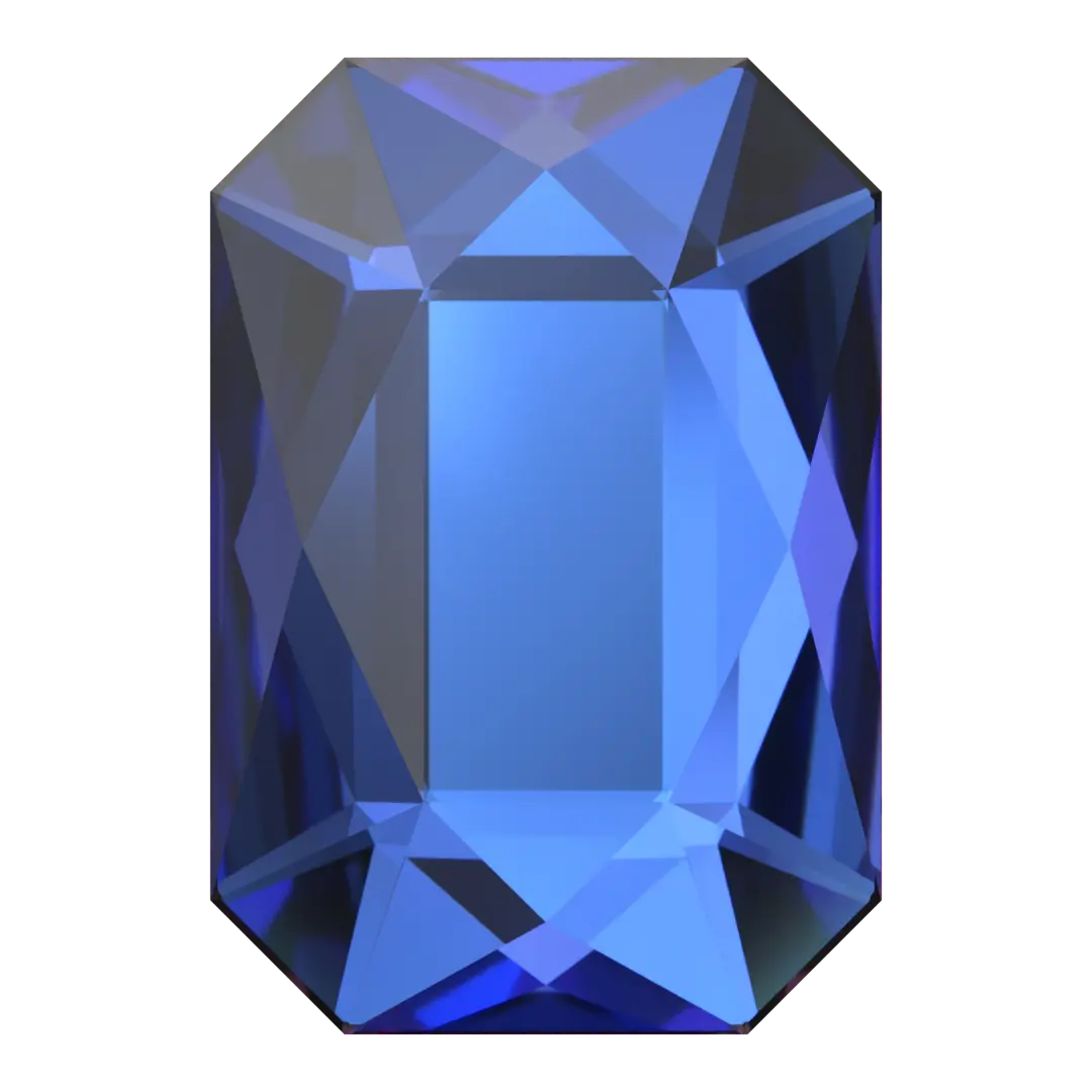 Serinity Flat Back Crystals Non Hotfix Emerald Cut (2602) Crystal Heliotrope