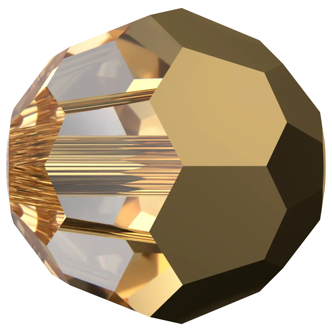Serinity Crystal Beads Round (5000) Crystal Aurum X2