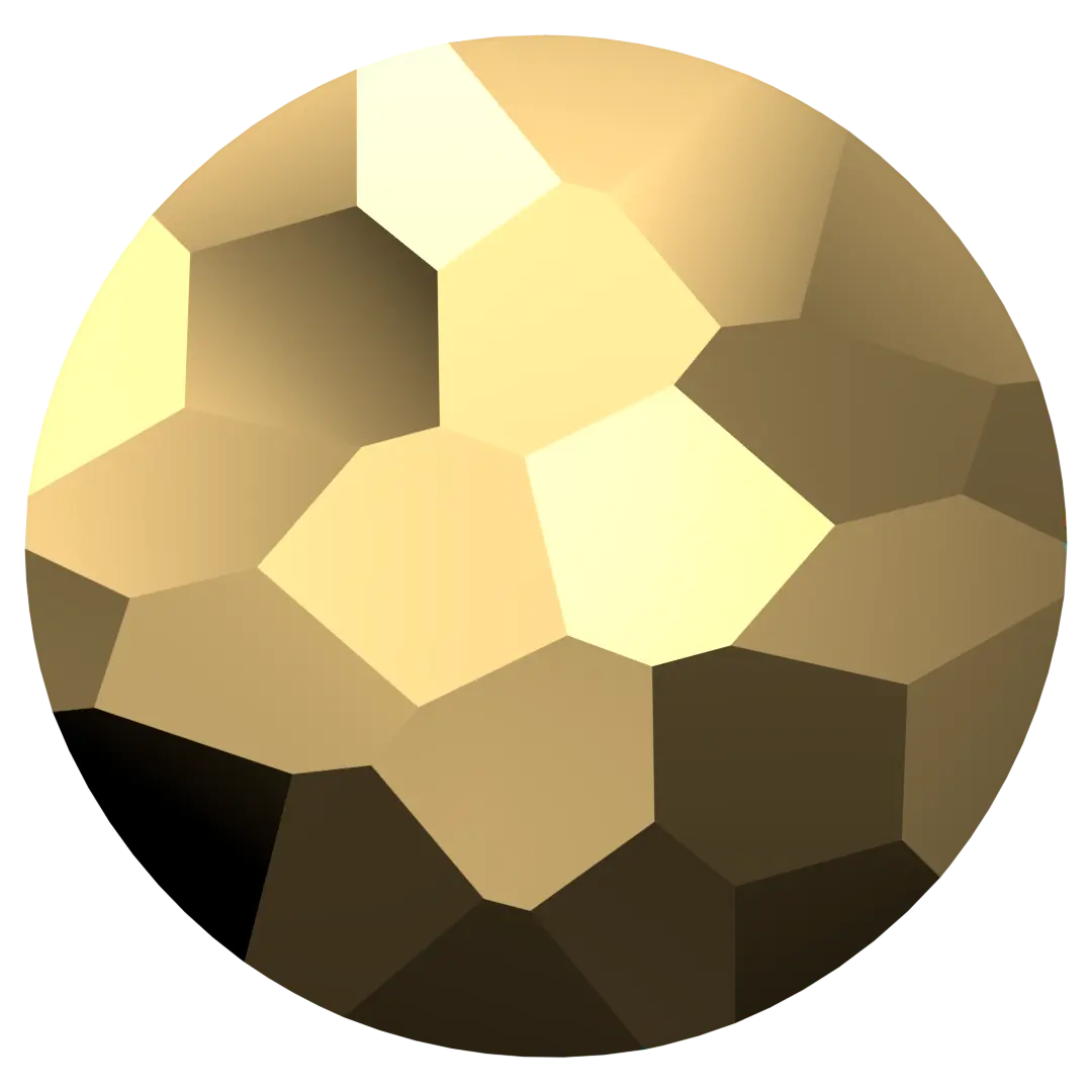 Swarovski Crystal Beads Fantasy Round (5034) Crystal Aurum X2