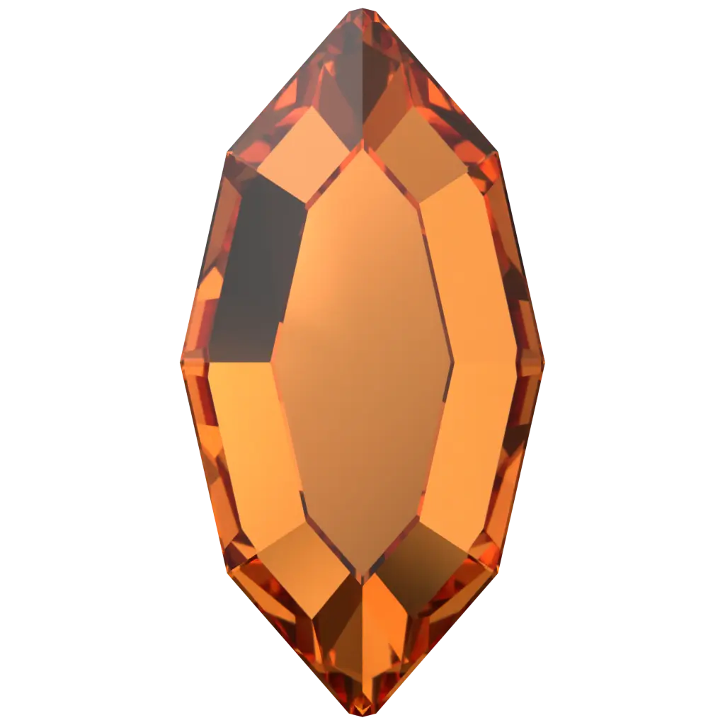 Serinity Flat Back Crystals Non Hotfix Navette (2200) Dark Orange