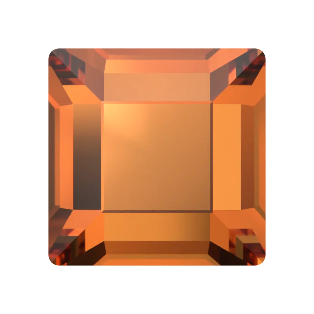 Serinity Flat Back Crystals Non Hotfix Square (2400) Dark Orange