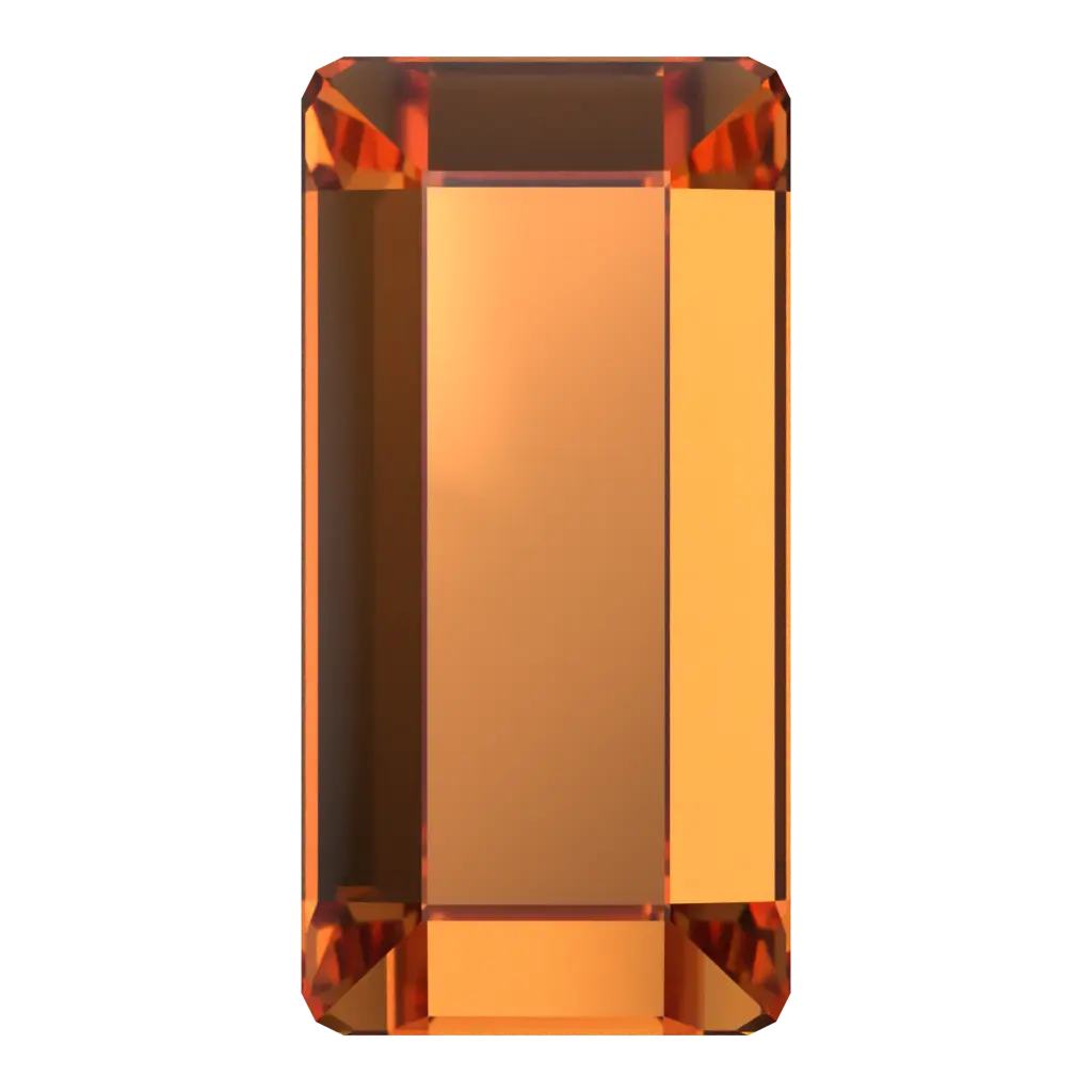 Serinity Flat Back Crystals Non Hotfix Baguette (2510) Dark Orange