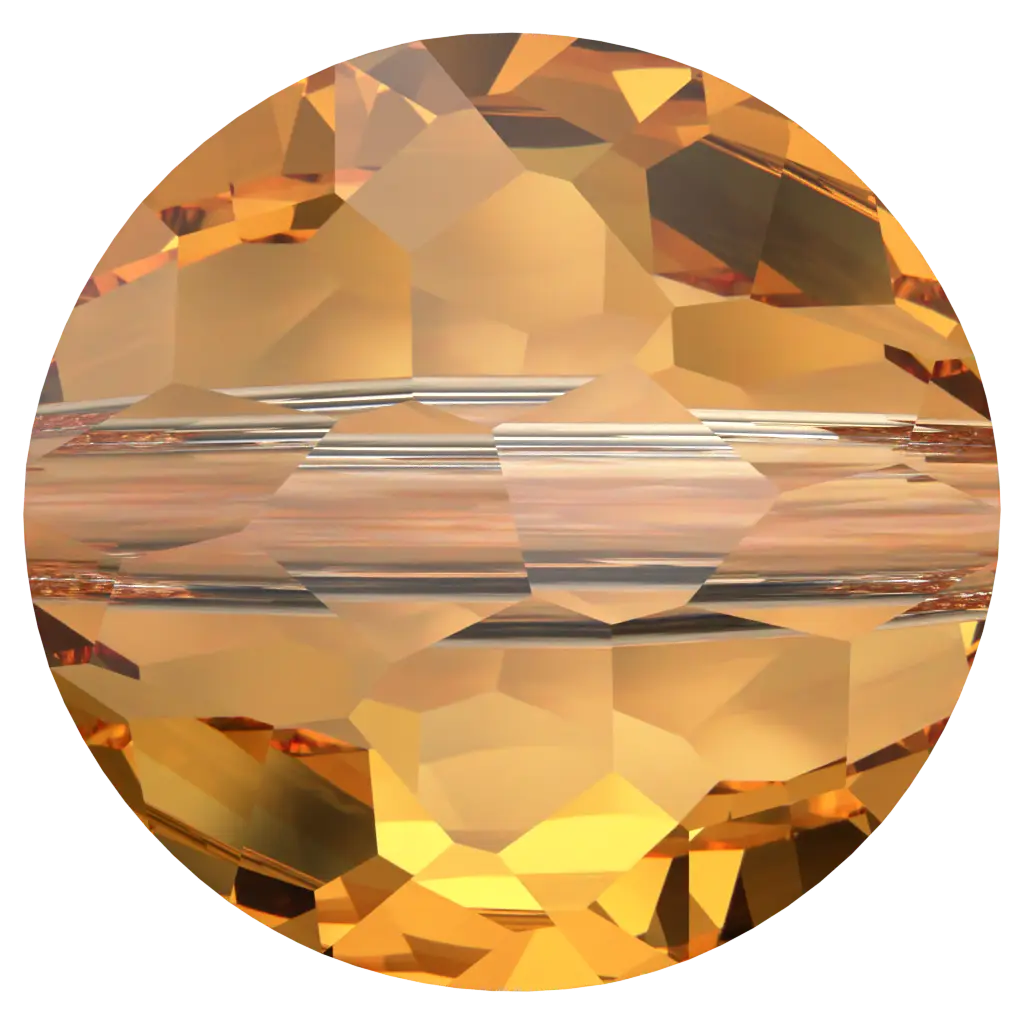 Serinity Crystal Beads Thin Round (5034) Dark Orange
