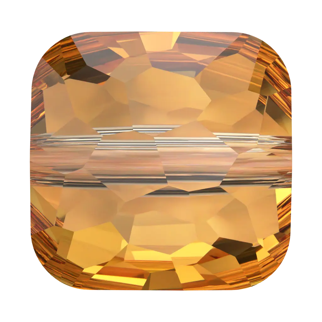 Serinity Crystal Beads Fantasy Square (5035) Dark Orange