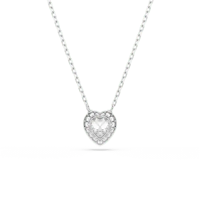 Ariana Grande x Swarovski Pendant Mixed Cuts Heart White Rhodium Plated - Bluestreak Crystals