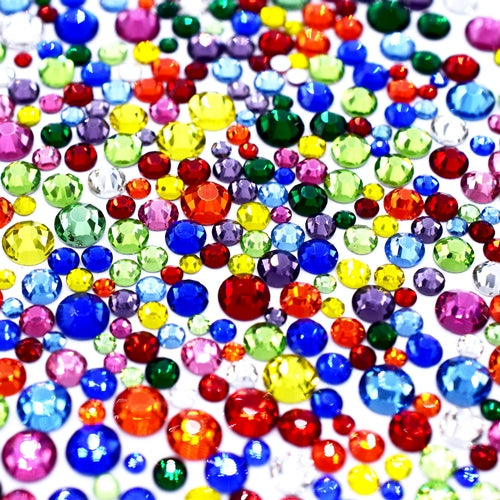Estella Flat Back Crystals Non Hotfix Mix Mardi Gras - Bluestreak Crystals