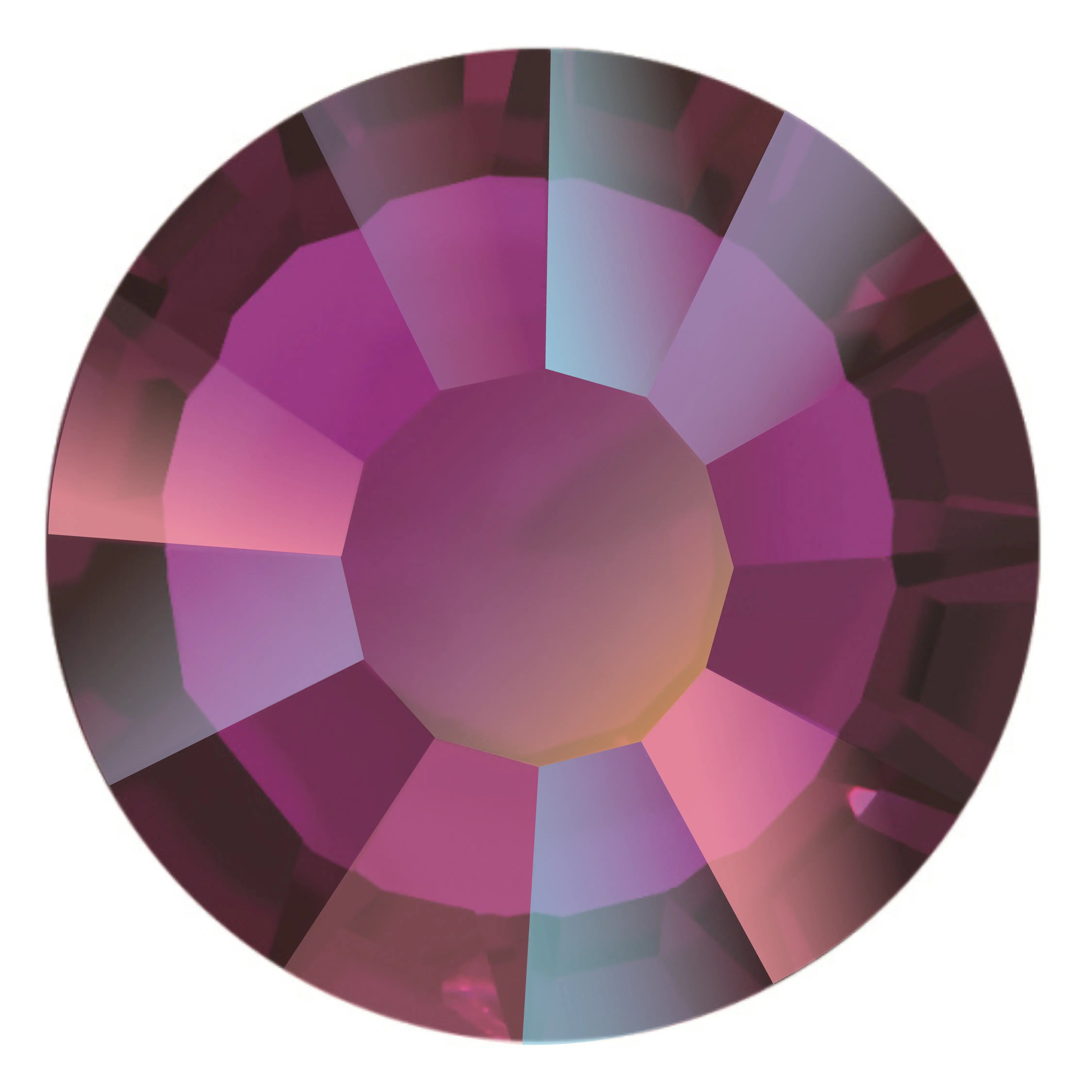 Estella Hotfix Flat Back Crystals Fuchsia Shimmer - Bluestreak Crystals