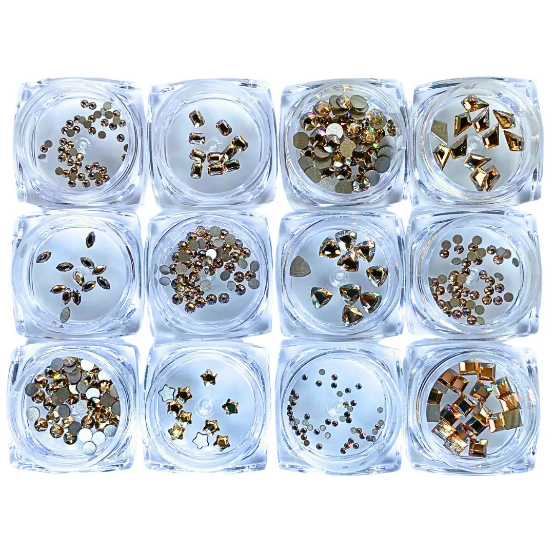 Serinity Flat Back Crystals Non Hotfix Supreme Mix Crystal Golden Shadow