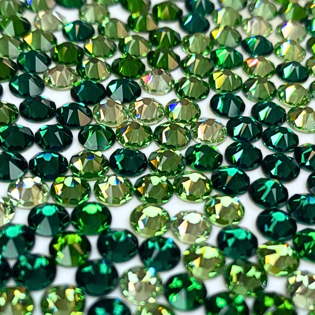 Serinity Flat Back Crystals Non Hotfix Green Collection