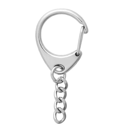 Nickel Plated Key Ring Chain - Bluestreak Crystals