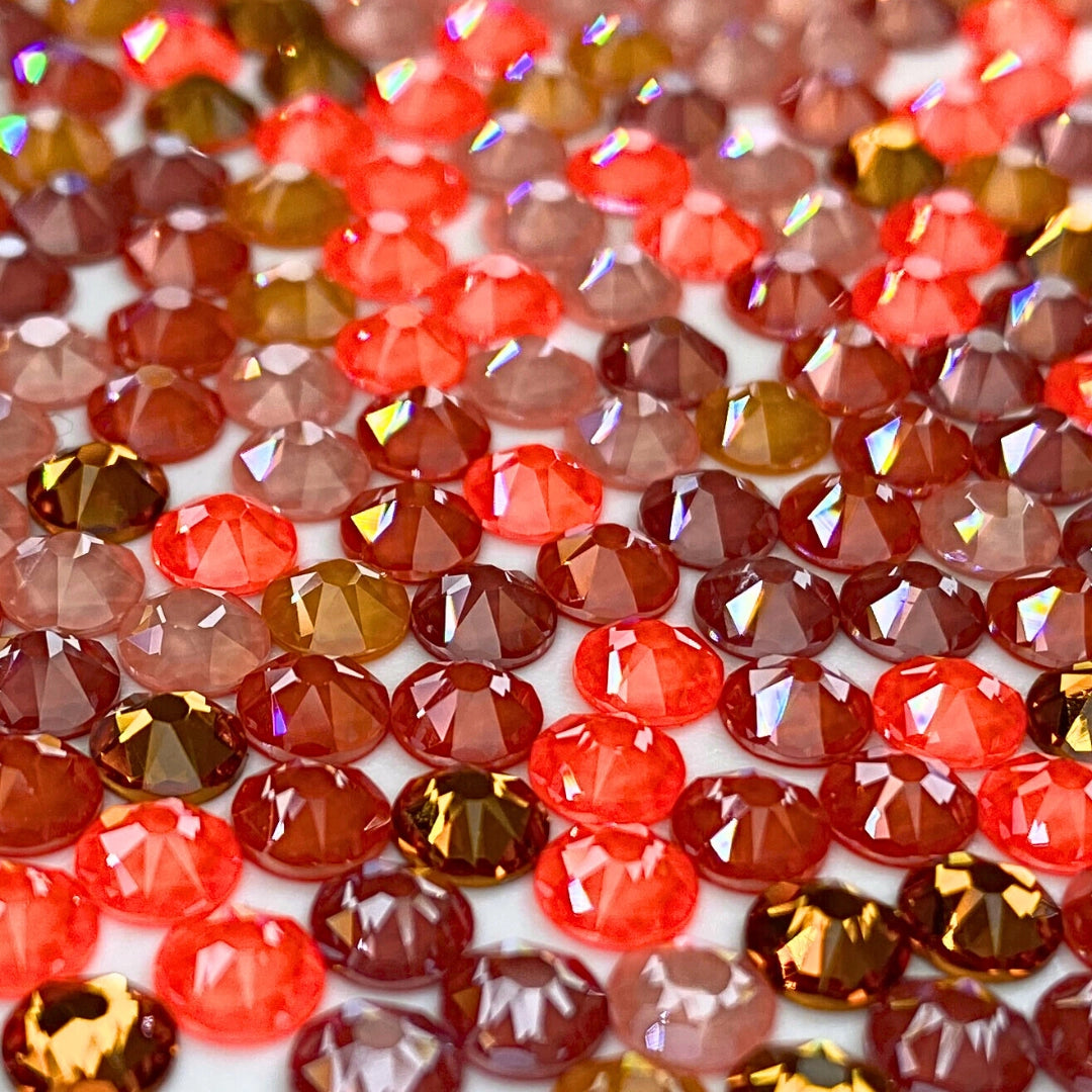 Serinity Flat Back Crystals Non Hotfix Orange Collection