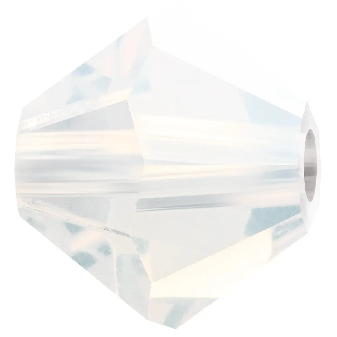 Preciosa Beads Bicone White Opal - Bluestreak Crystals
