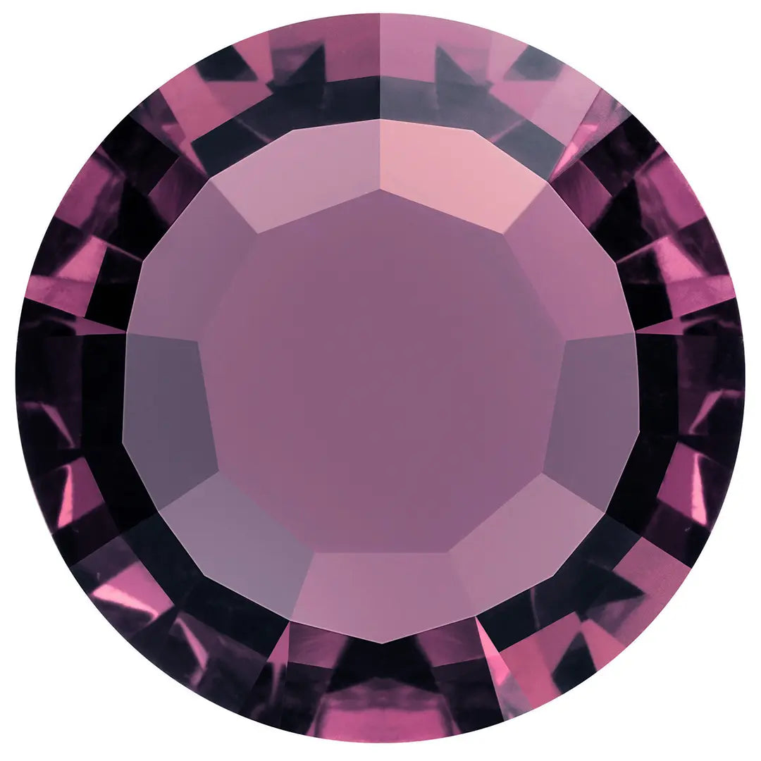 Preciosa Chatons Channel Round Stones Amethyst UNFOILED - Bluestreak Crystals