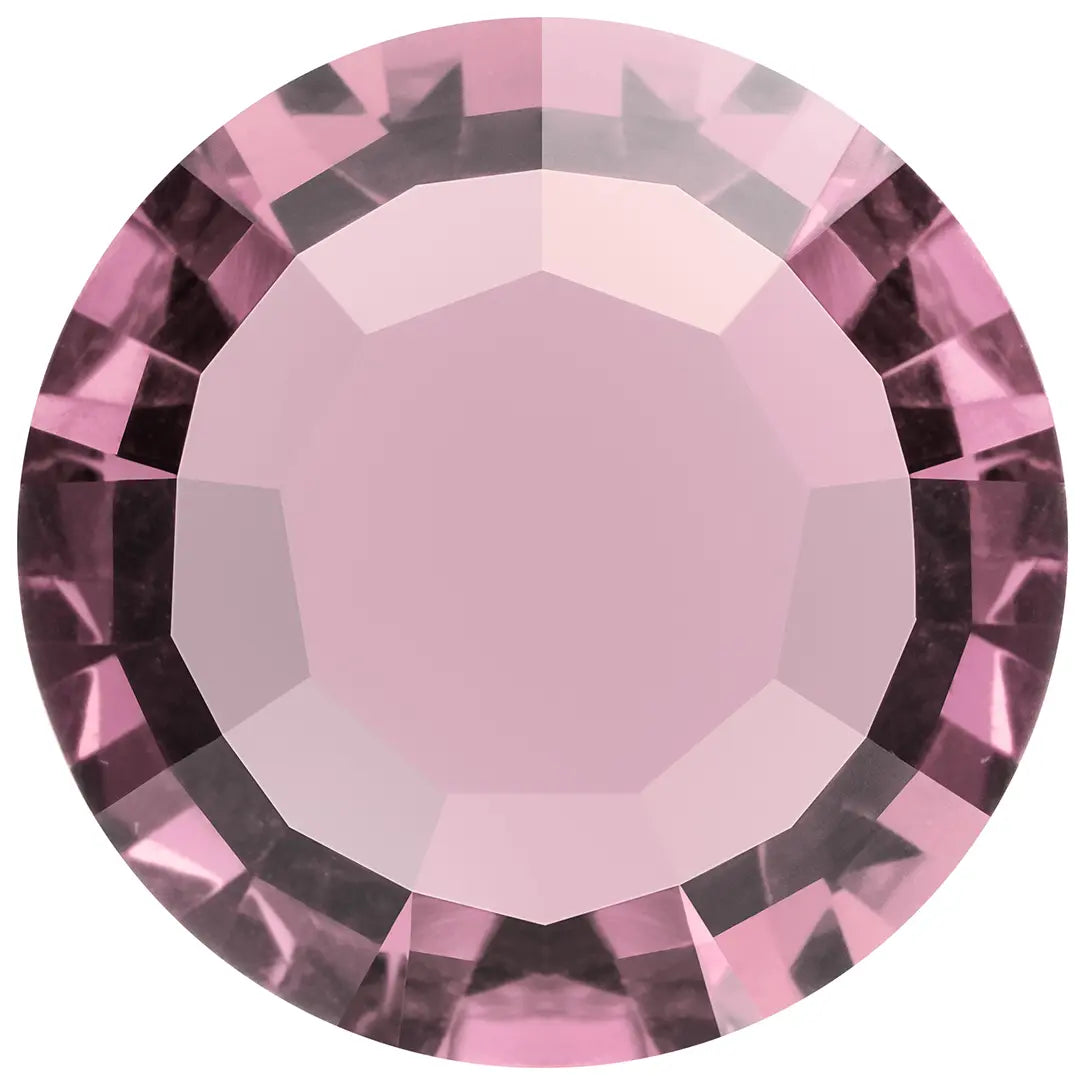 Preciosa Chatons Channel Round Stones Light Amethyst UNFOILED - Bluestreak Crystals
