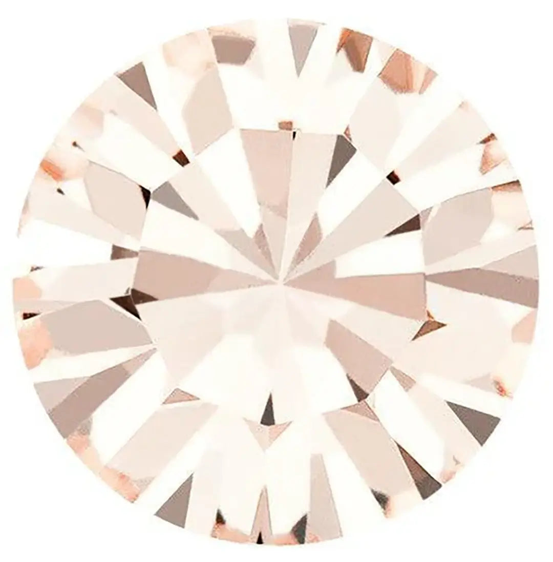 Preciosa Chatons Pure Round Stones Light Gold Quartz UNFOILED - Bluestreak Crystals