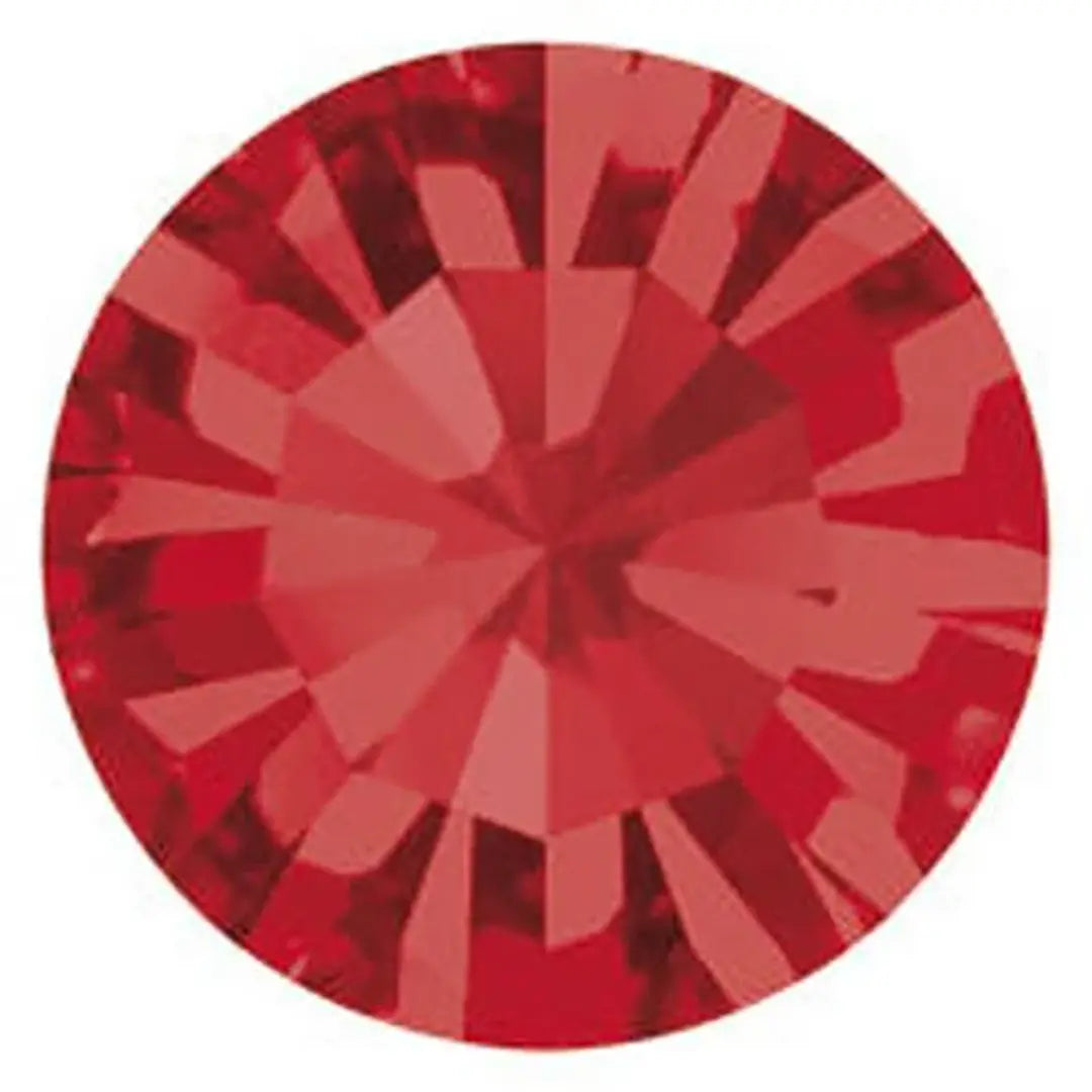 Preciosa Chatons Pure Round Stones Light Siam UNFOILED - Bluestreak Crystals