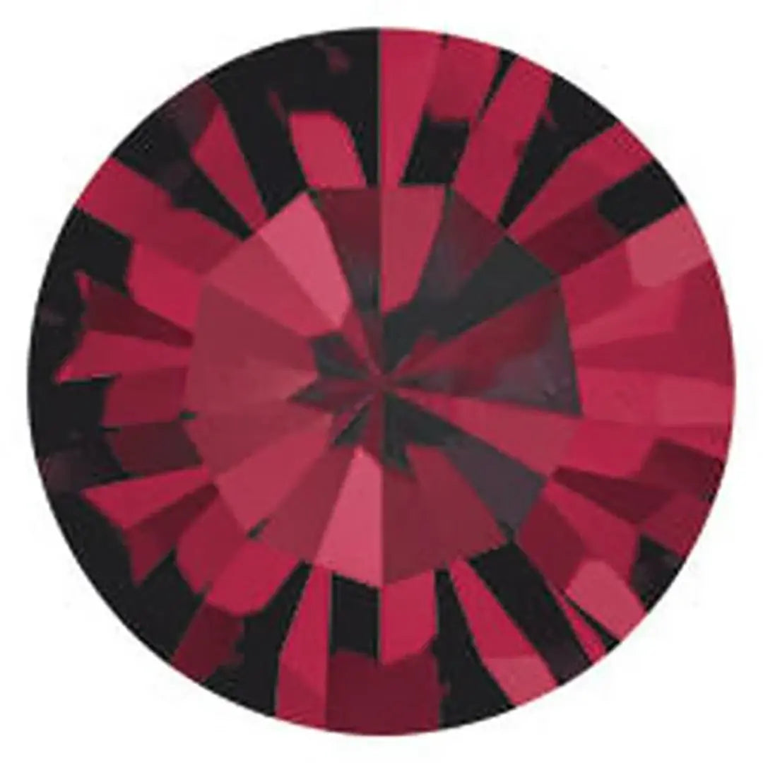 Preciosa Chatons Round Stones Siam - Bluestreak Crystals