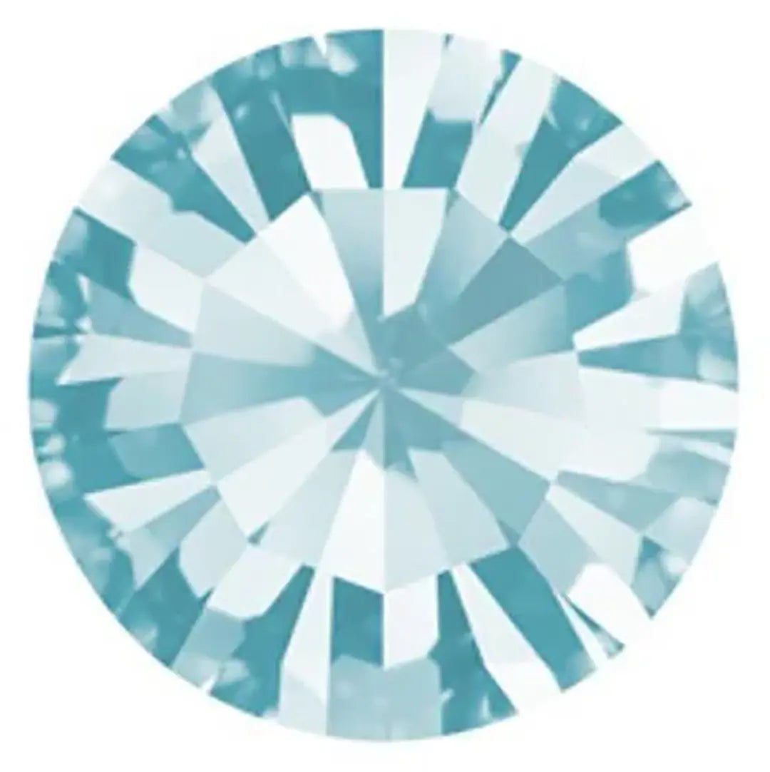 Preciosa Chatons Round Stones Aqua Bohemica - Bluestreak Crystals