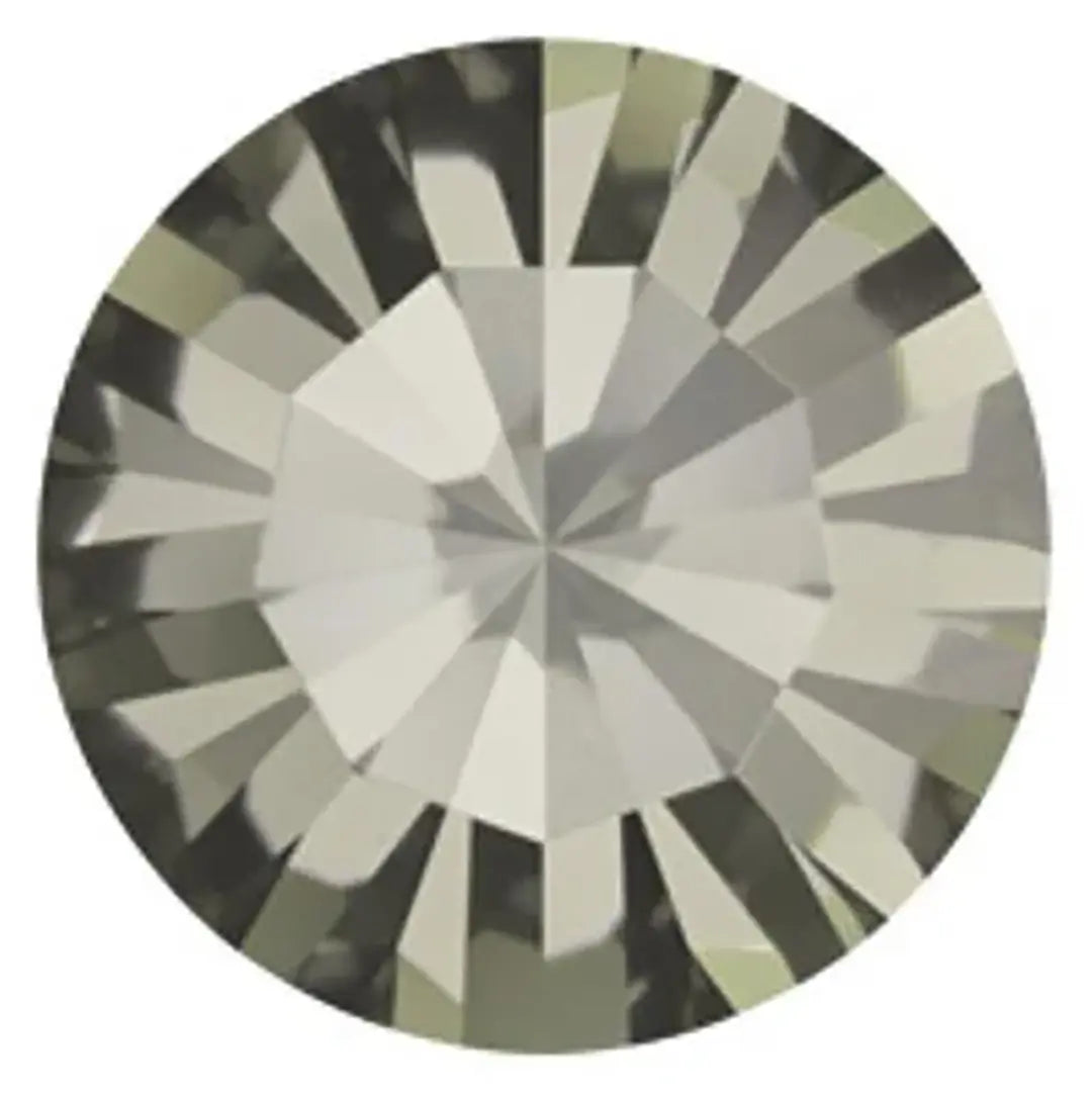 Preciosa Chatons Round Stones Black Diamond - Bluestreak Crystals