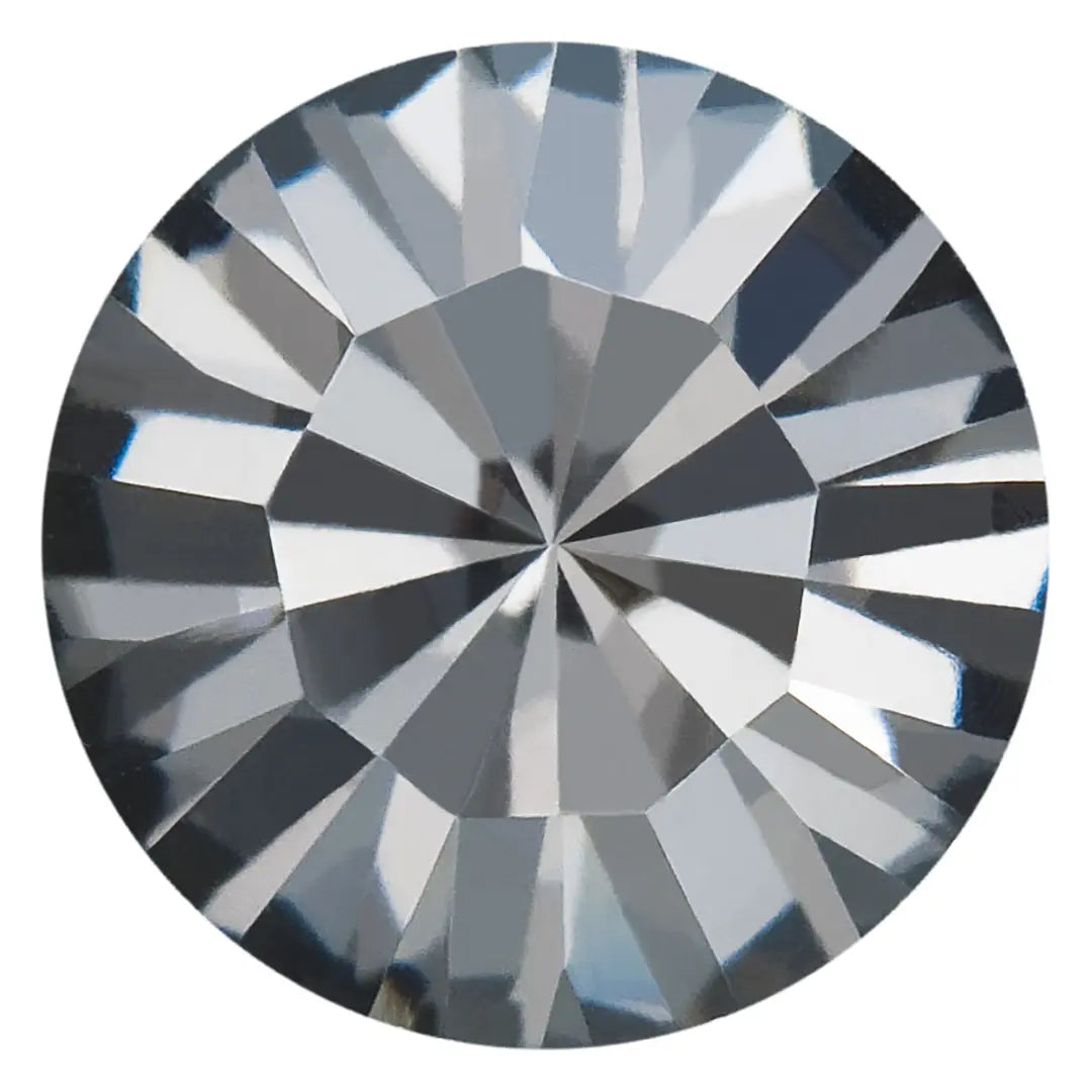 Preciosa Chatons Round Stones Crystal Nightfall - Bluestreak Crystals